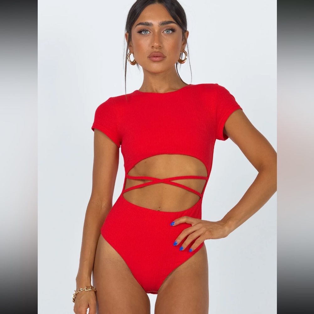 Princess Polly Nicola Red Bodysuit